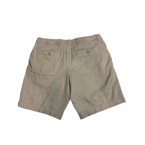UNTUCKit Mens Linen Blend Flat Front Shorts Khaki Tan Size 36 summer Resort Wear